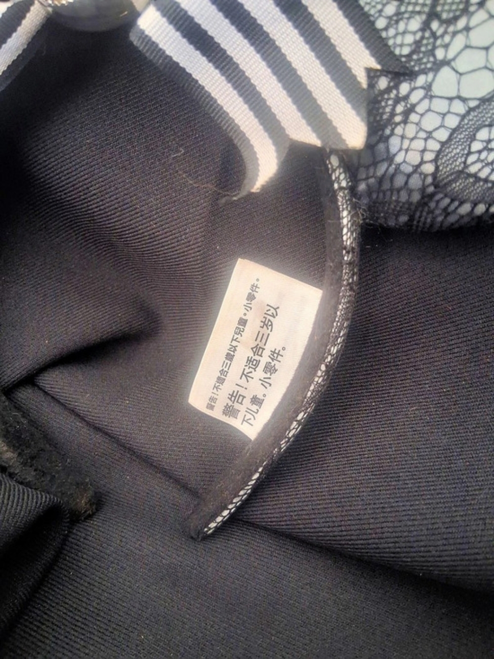 Disney Parks Black & White Striped Minnie Ears Like New - Picture 2 of 7